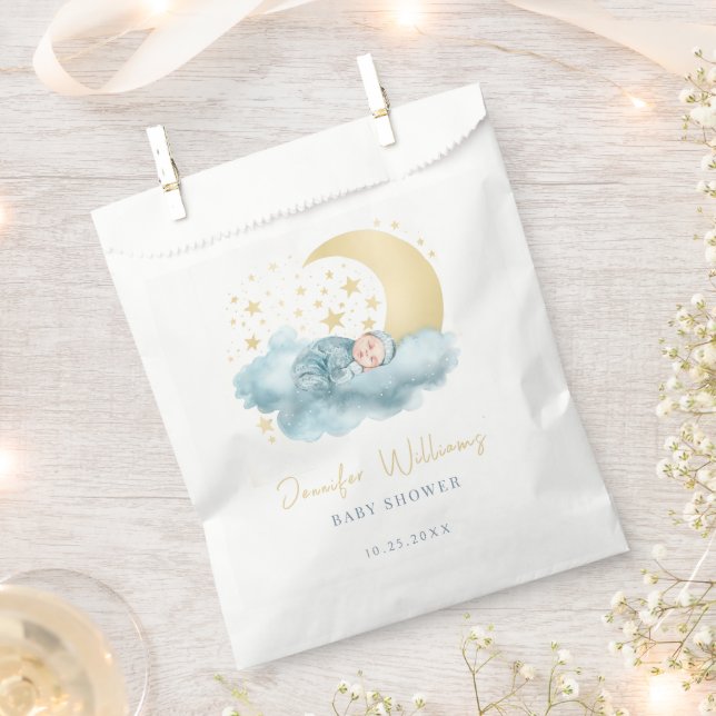 Celestial night baby shower candy favour bags (Clipped)