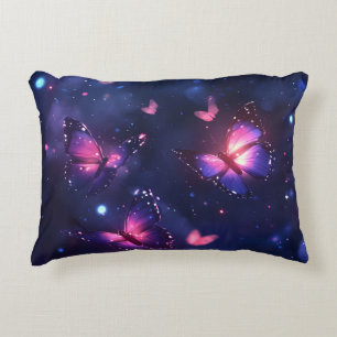 Celestial Night Butterfly Garden Decorative Cushion