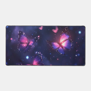 Celestial Night Butterfly Garden Desk Mat
