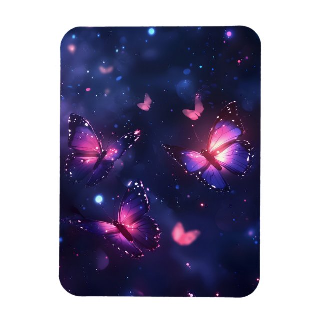 Celestial Night Butterfly Garden Magnet (Vertical)