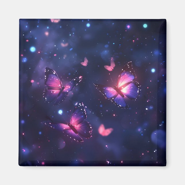 Celestial Night Butterfly Garden Magnet (Front)