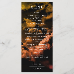 Celestial Night Lunar Sky Wedding Dinner Menu