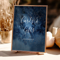 Celestial Night Sky | Gold Cards and Gifts Sign
