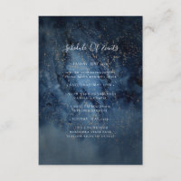 Celestial Night Sky | Gold Schedule of Events