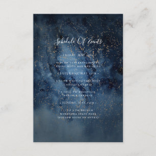 Celestial Night Sky   Gold Schedule of Events Enclosure Card