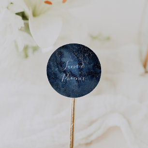 Celestial Night Sky   Gold Wedding Envelope Seals