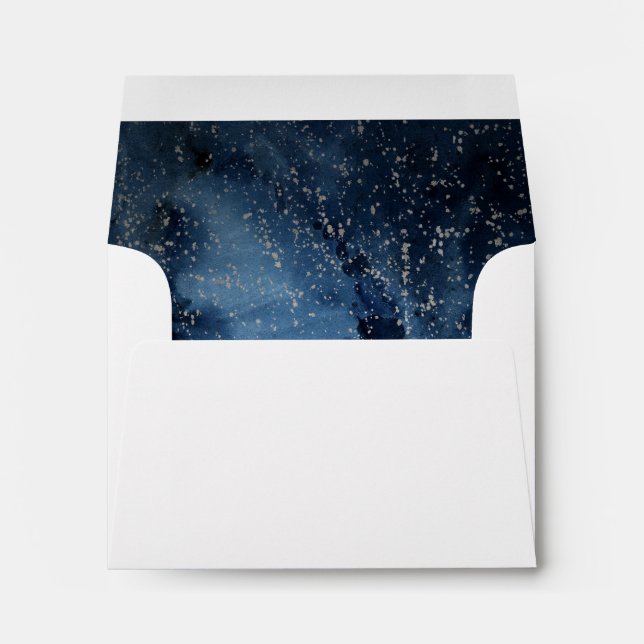 Celestial Night Sky | Self Addressed RSVP Envelope (Back (Bottom))