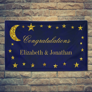 Celestial Night Sky Wedding Banner
