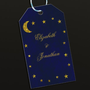 Celestial Night Sky Wedding Gift Tags