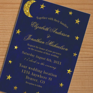 Celestial Night Sky Wedding Invitation