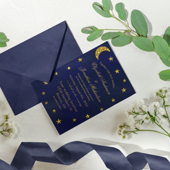 Celestial Night Sky Wedding Invitation (Creator Uploaded)