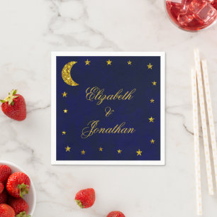 Celestial Night Sky Wedding Napkin