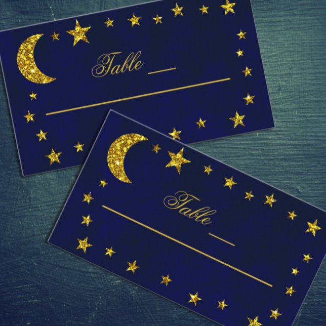 Celestial Night Sky Wedding Place Card (Creator Uploaded)