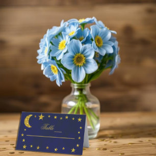 Celestial Night Sky Wedding Place Card