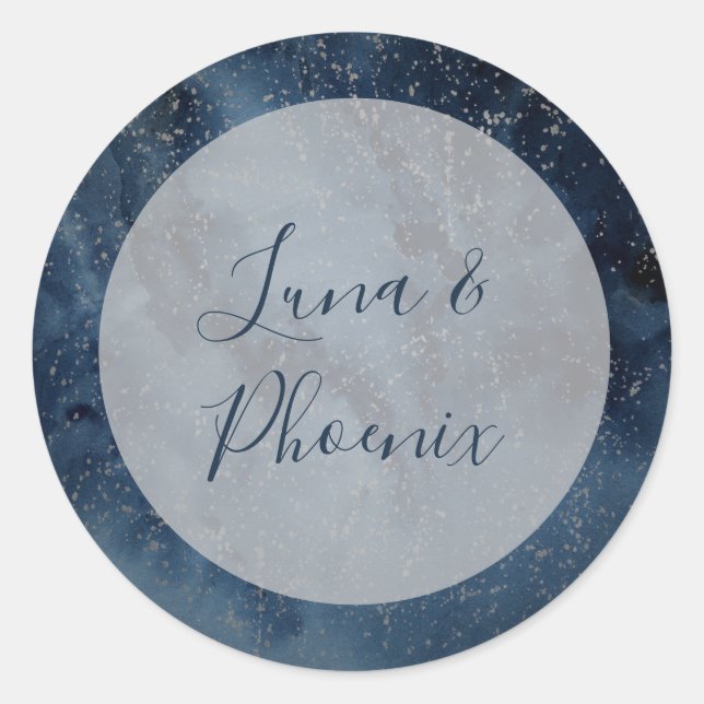 Celestial Night Sky With Frame Envelope Seals (Front)