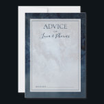 Celestial Night Sky With Frame Wedding Advice Card<br><div class="desc">This celestial night sky with frame wedding advice card is perfect for your enchanted under-the-stars wedding. The dark navy blue watercolor sky, dotted with silver stars, will set the tone for your evening boho outdoor wedding. Personalise it as you wish or keep it as is. Be sure to look through...</div>
