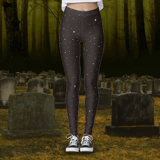 Celestial Night Starry Sky Black Leggings