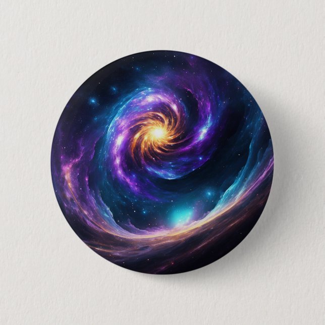 "Celestial Odyssey Print"Button 6 Cm Round Badge (Front)