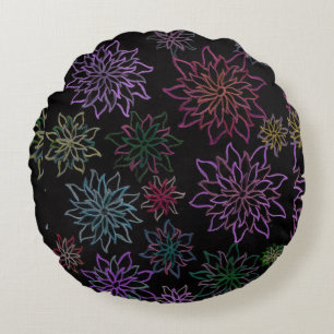 Celestial on round fluffy pillow. cushion