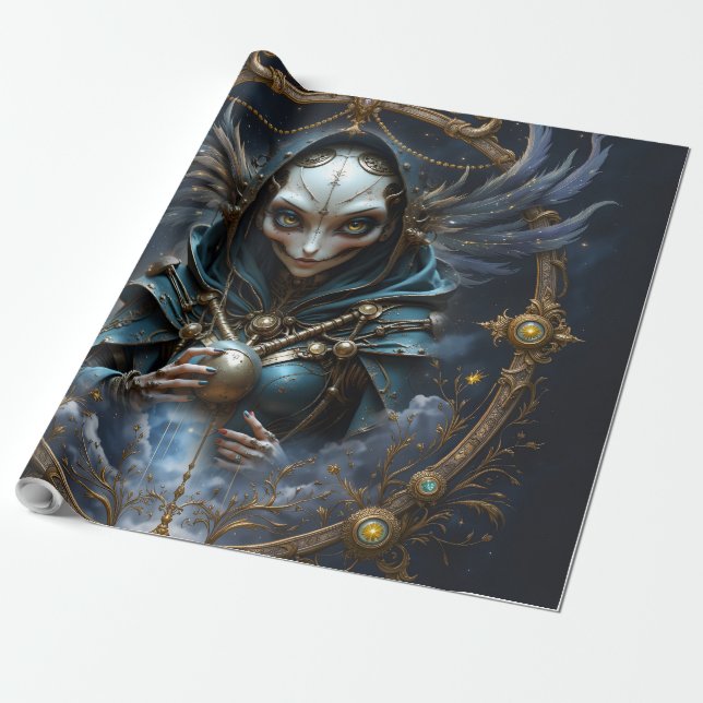 Celestial Oracle – Guardian Between the Stars.  Wrapping Paper (Unrolled)