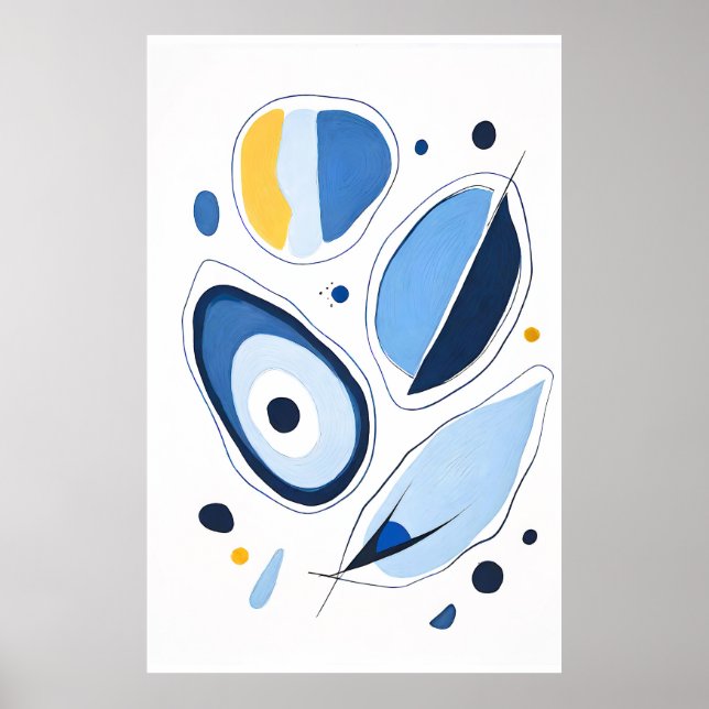 Celestial Orb Odyssey Abstract Poster (Front)