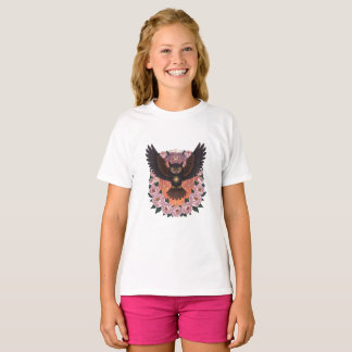 Celestial Owl Girls T-Shirt | Mystical Owl Tee