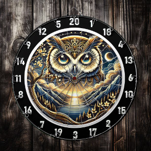 Celestial Owl Haven Dartboard Design