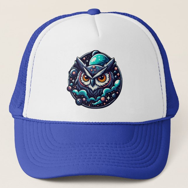 Celestial Owl Trucker Hat (Front)