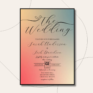 Celestial Pastel Colourful Gradient Elegant Invitation