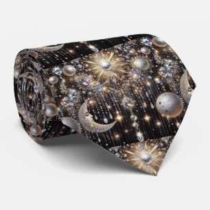 Celestial Pattern Diamond Tie