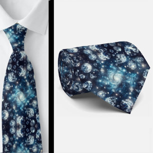Celestial Pattern Diamond Tie