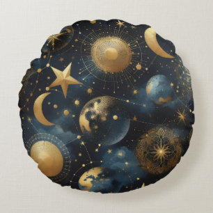 Celestial Pattern Round Cushion