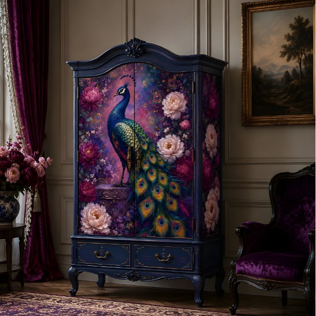 Celestial Peacock Peony Decoupage Tissue Paper (Celestial Peacock Peony Decoupage Tissue Paper)