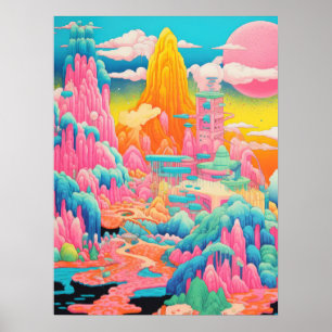 Celestial Peaks: A Symphony of Colour Poster