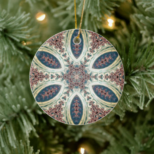 Celestial Petals of Infinity  Ceramic Ornament