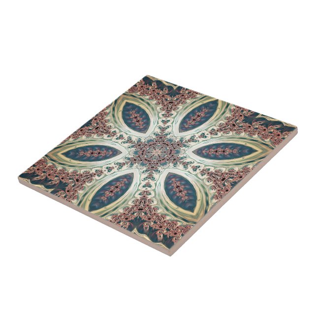 Celestial Petals of Infinity Ceramic Tile (Side)