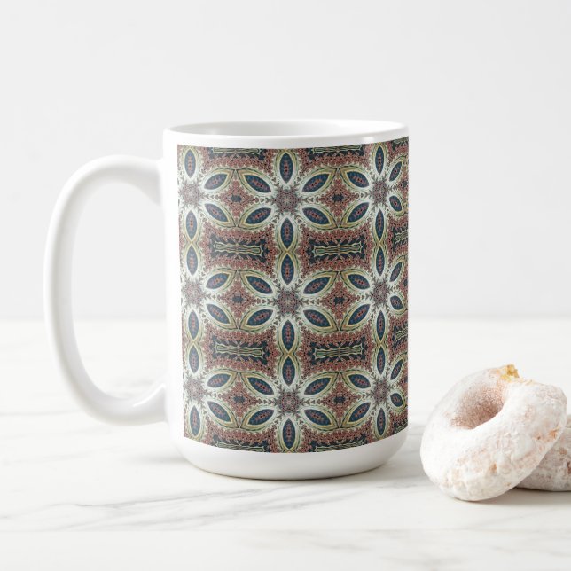 Celestial Petals of Infinity Coffee Mug (With Donut)