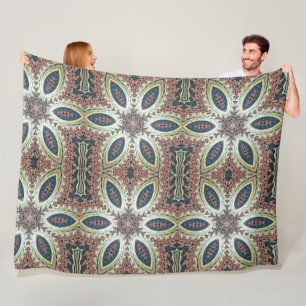 Celestial Petals of Infinity Fleece Blanket