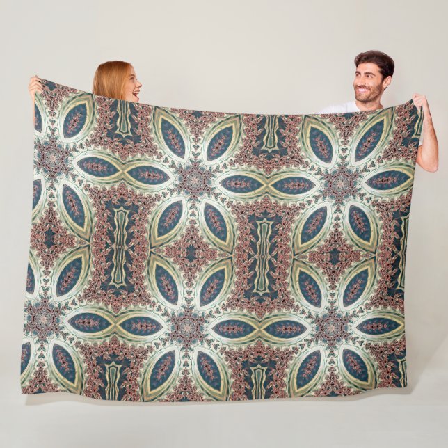 Celestial Petals of Infinity Fleece Blanket (In Situ)