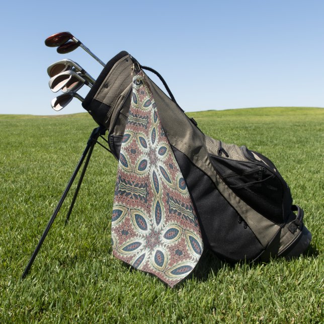 Celestial Petals of Infinity Golf Towel (Green)