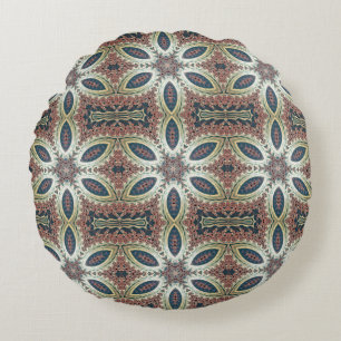 Celestial Petals of Infinity Round Cushion