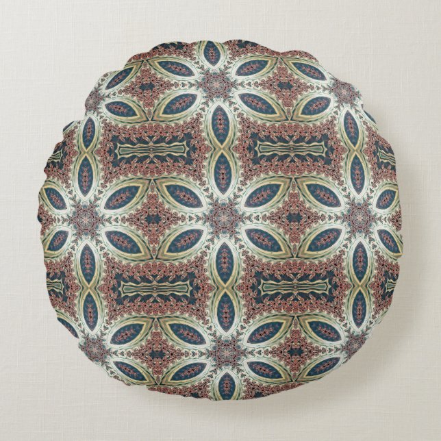 Celestial Petals of Infinity  Round Cushion (Front)