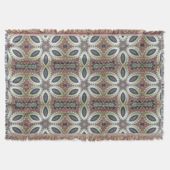 Celestial Petals of Infinity Throw Blanket (Front)