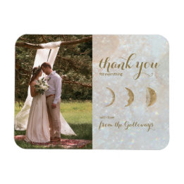 Celestial Photo Zodiac Moon Blue Wedding Thank you Magnet