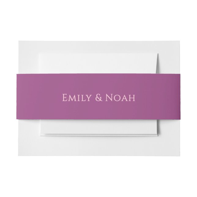 Celestial Pink Purple Sun Moon Stars Wedding  Invitation Belly Band (Front Example)