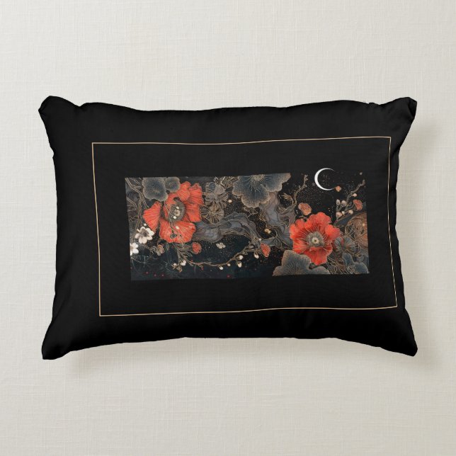 Celestial Poppies  Decorative Cushion (Front)