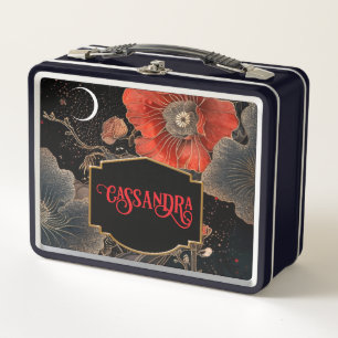 Celestial Poppies Personalised Metal Lunch Box