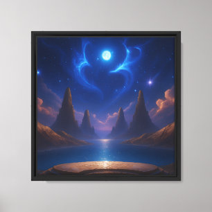 Celestial Portal Fantasy Landscape Art Canvas Print