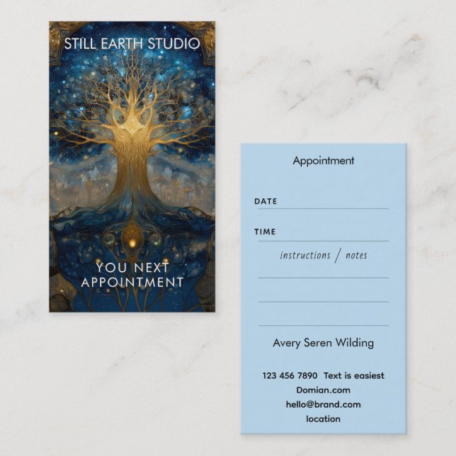 Celestial Portal | Tree of Life Appointment Card (Front/Back)