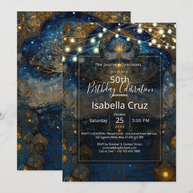 Celestial Portal | Tree of Life Invitation (Front/Back)
